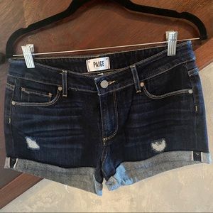 Dark denim jean shorts